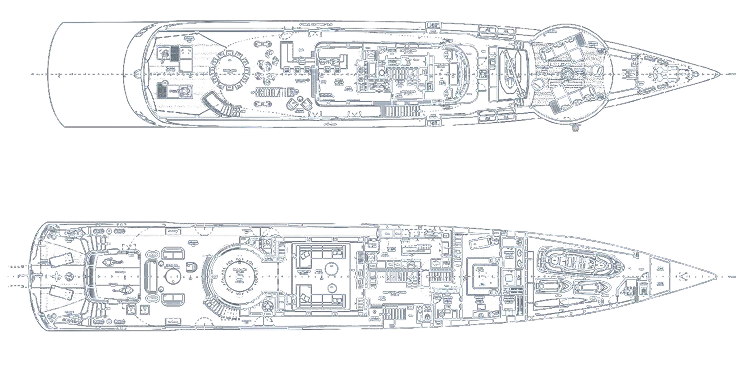scheme of the yacht